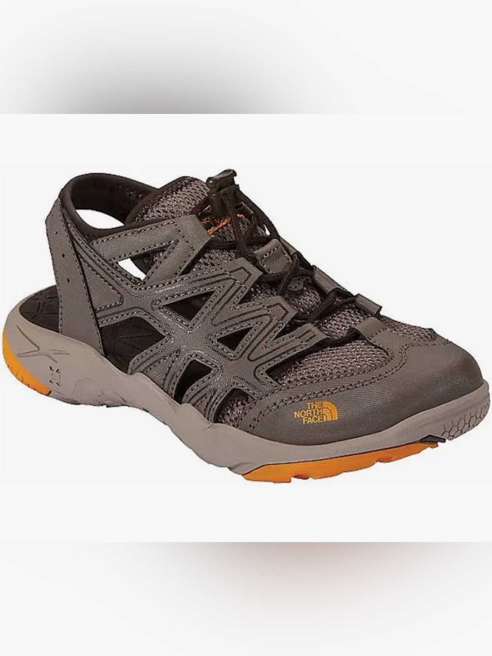The North Face Kids Gray and Orange Young Hedgehog Sandals